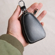 Da handmade GM key bag bag nam mini head layer leather lock lock bag bag bảo vệ nữ đơn giản - Trường hợp chính