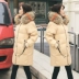 Chống mùa xuống áo khoác phụ nữ phần dài Hàn Quốc Dongdaemun lỏng dày 2018 mới lớn cổ áo lông thú thời trang Hàn Quốc phiên bản của thủy triều Xuống áo khoác