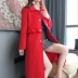 Áo khoác cashmere hai mặt nữ dài 2019 phiên bản mới phổ biến của Hàn Quốc mùa thu và mùa đông áo len dài tay - Áo len lót đôi