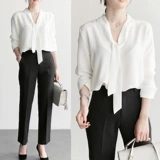 Шелковистая рубашка, весенний сексуальный элитный лонгслив