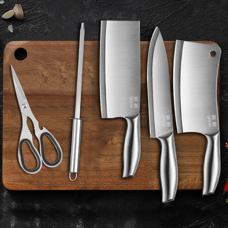 厨房刀具五件套组合德国工艺不锈钢全套厨具家用砍骨刀切片刀菜刀