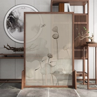 Китайский стиль экрана перегородка гостиная простая и современная сплошная древесная медитационная спальня, чтобы покрыть домашний мобильный экран сиденья