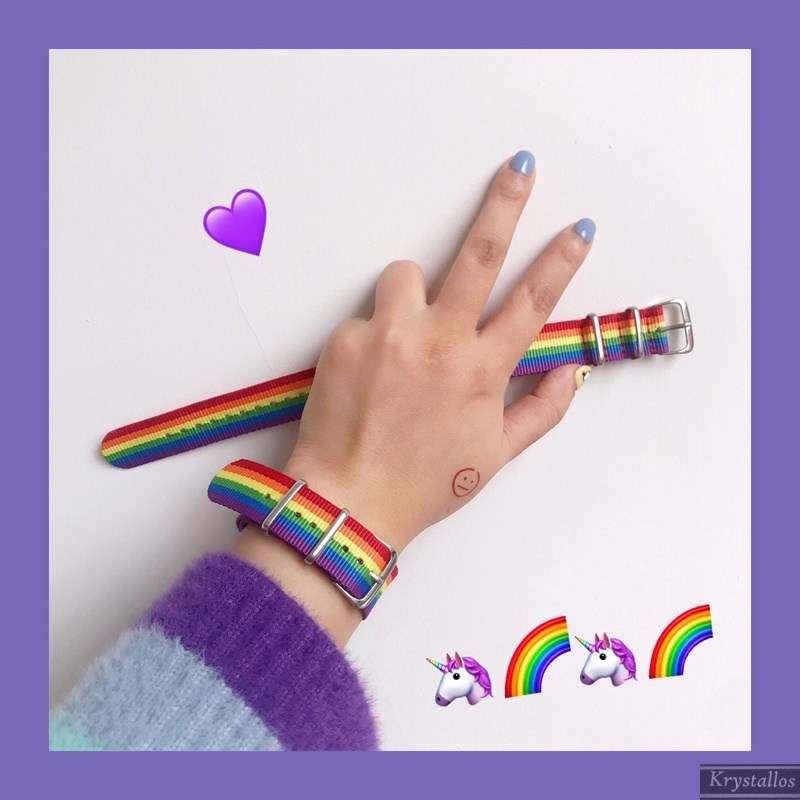 Rainbow Bracelet (2 Pack)Bracelet comrade colour female homosexuality rainbow weave lgbt Bracelet Wristband Bracelet Lovers Watch 。