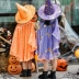 Halloween trẻ em trang phục trang phục mẫu giáo Phù Thủy cosplay hiệu suất áo thuật sĩ cô gái áo choàng biểu tượng halloween Trang phục haloween