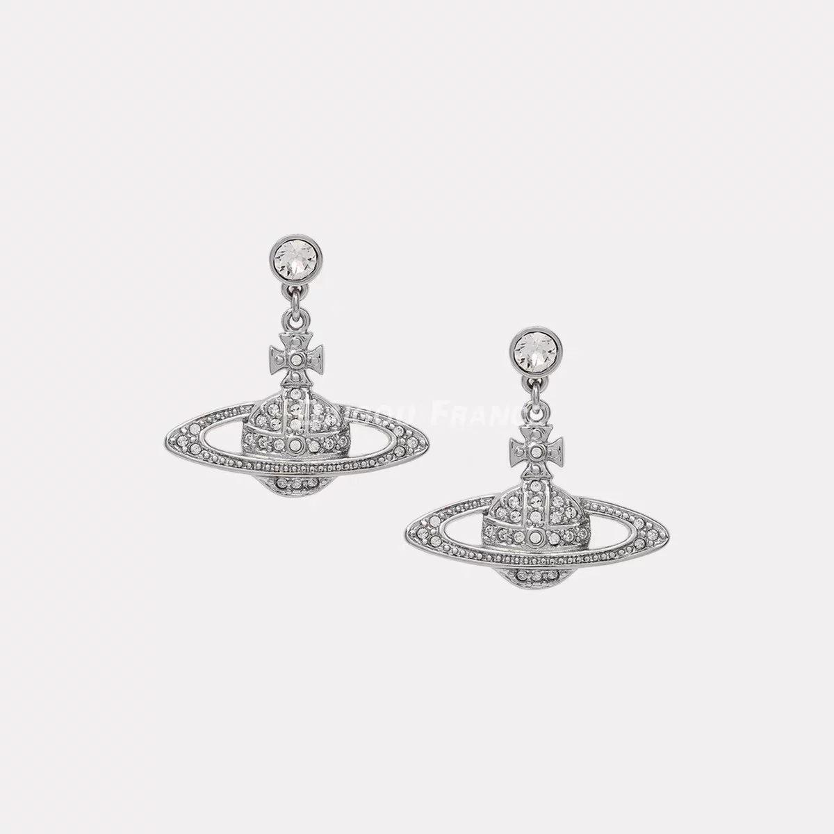 Classic earrings, pin, (Physicals), diamond encrusted