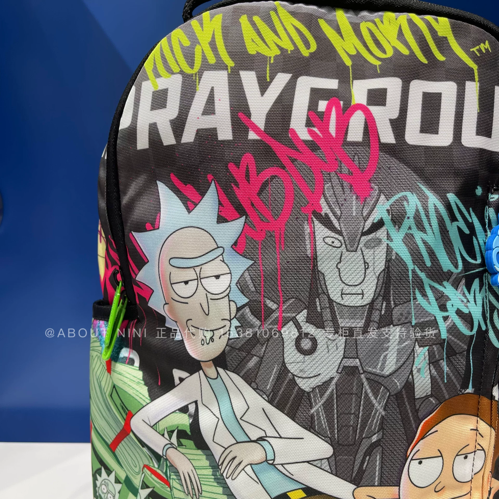 Сумка-рюкзак Sprayground безумный учёный, надпись, граффити, брендом акула, фирменный входной счёт покупок