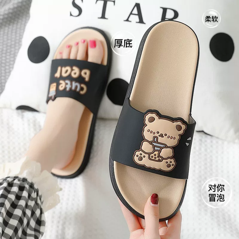 Japanese summer cute non-slip slippers for bath, for beloved