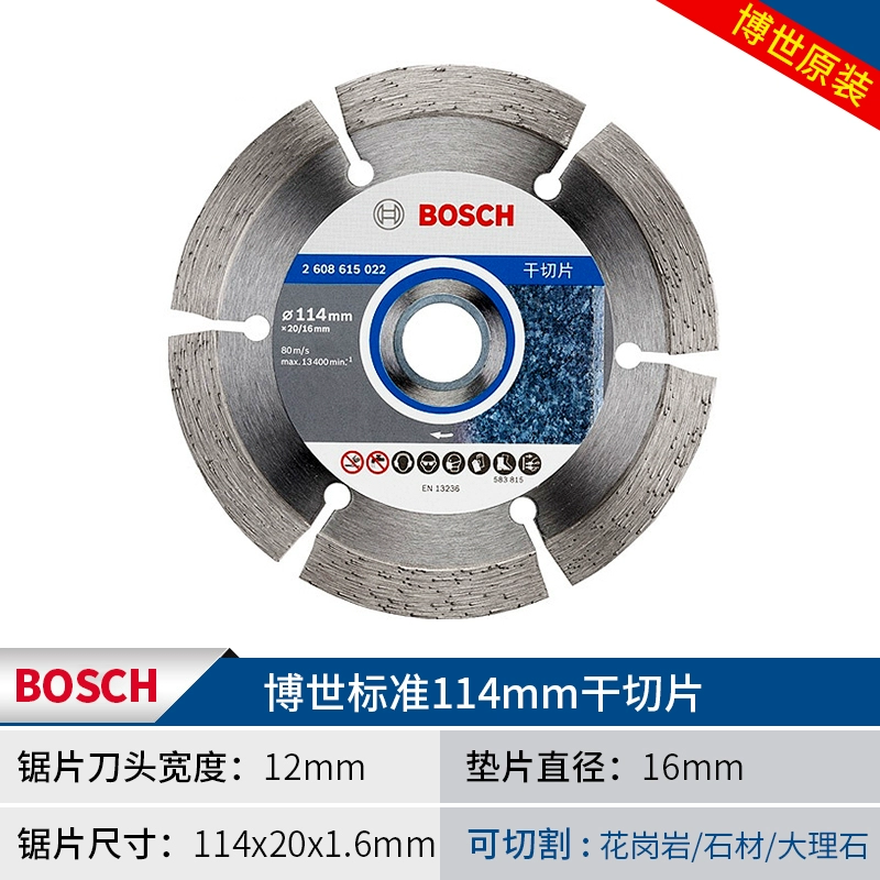 Bosch Diamond Universal có rãnh đá cẩm thạch tấm vật liệu đá cẩm thạch bê tông thủy tinh cắt gạch máy mài góc tấm khô và ướt máy cắt sắt Máy cắt kim loại