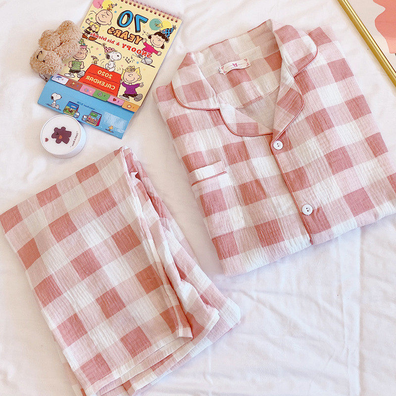 Spring and summer thin pajamas and home wear for postpartum women, double-layer pure cotton gauze postpartum wear for July Specification image