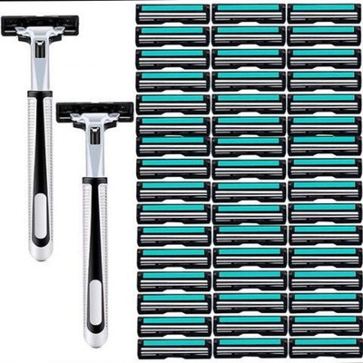 剃须刀手动双层吉利逊男刮胡刀剃须膏清洁水洗刀片刀架刀头刮胡子