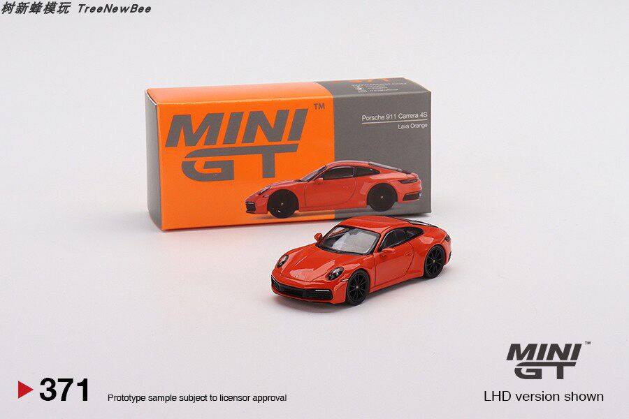 MINI GT 1:64 Porsche 911 (992) Carrera 4S Lava Orange Car in box