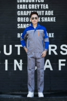 Синий плечо светло -серой одно верхний вершина (полиэфирный хлопок)