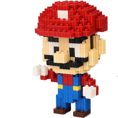 幼儿积木微型钻石拼插小颗粒拼装积木女孩益智玩具儿童马里奥