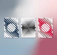 ACPC Mono x Red, Blue, Black Tri -Color Cut Cut Card Card