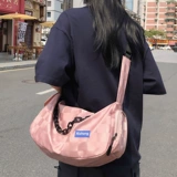 运动挎包男大容量休闲旅行健身包男款潮牌时尚高级感单肩斜挎包女