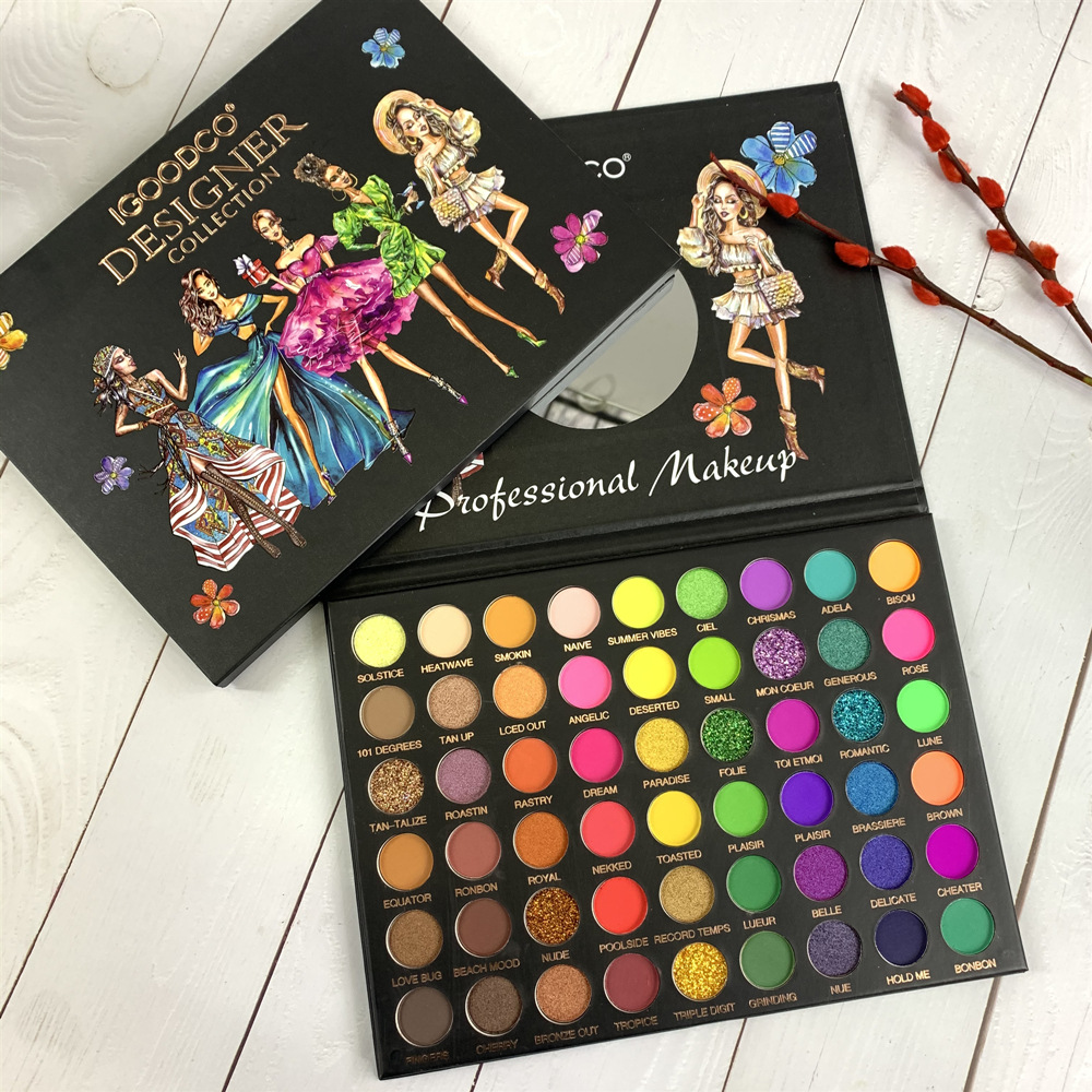 54 Color Cos Eye Shadow Platecos colour Eyeshadow Compact 63 colour children stage perform Makeup student dresser special-purpose Waterproof and sweat proof Make up tray