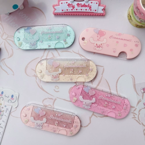 Милая расческа, складная сумка, портативная переносная челка