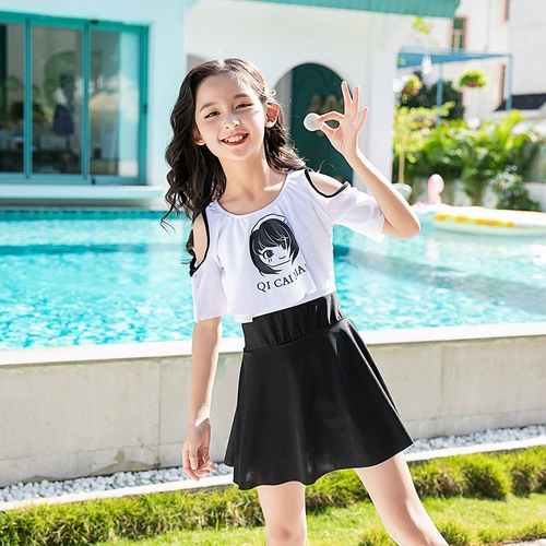 Детский купальник, наряд маленькой принцессы для школьников, подходит для подростков, в корейском стиле, в западном стиле