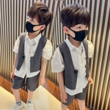 Костюм мальчика цветочника, классический костюм, летний детский жилет для отдыха, платье, детский подиумный костюм, в корейском стиле