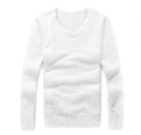 Белый свитер, V-образный вырез