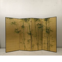 vách ngăn bằng gỗ Phong 
            cách Nhật Bản tối giản theo phong cách tối giản vẽ tay bình phong tre vàng bức tranh nghệ thuật xếp vách ngăn di động phòng khách thành bình phong gấp gia đình lam gỗ cầu thang