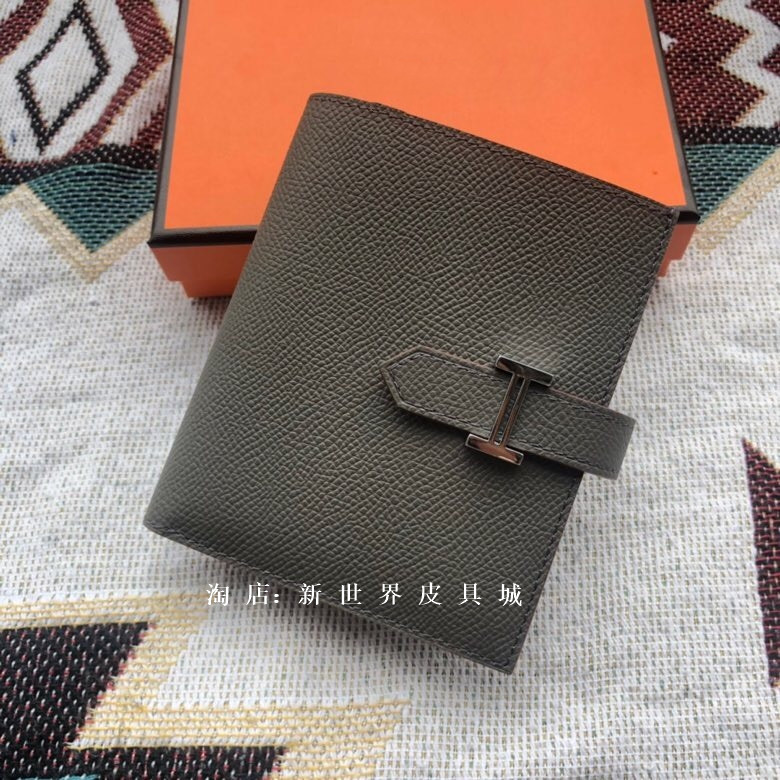 Tin Dust (EP Skin)free shipping new pattern Simplicity Europe and America H home Import palm prints eposm skin H buckle wallet ma'am Card bag  genuine leather