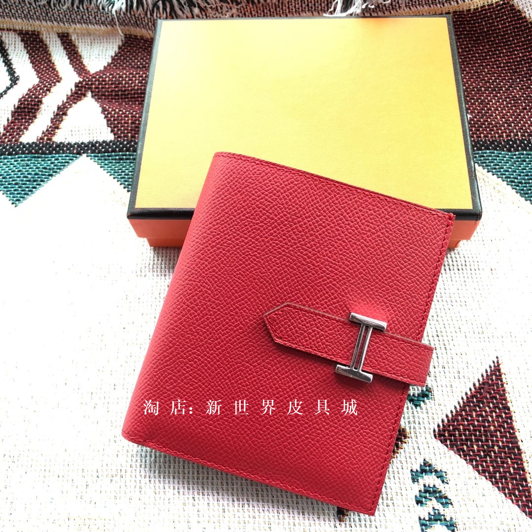 Dahong (EP Skin)free shipping new pattern Simplicity Europe and America H home Import palm prints eposm skin H buckle wallet ma'am Card bag  genuine leather