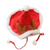 Shiba Inu Новый год маленькая красная шляпа Pet Cat Dog Golden Reta Mashi Short Wool Hat Parning Новый год Новый год