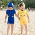 Bé trai và bé gái áo tắm có mũ trùm đầu nam và nữ bé Pikachu đồ bơi trẻ em áo tắm một mảnh hoạt hình kỳ nghỉ suối nước nóng - Đồ bơi trẻ em Đồ bơi trẻ em