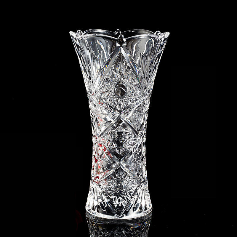 玻璃花瓶加厚 客廳插花擺件水培富貴竹百合花瓶歐式大號透明花器