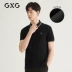 GXG nam 2020 mùa hè mới áo polo đen nam cần cẩu thêu áo polo ngắn tay áo top - Polo