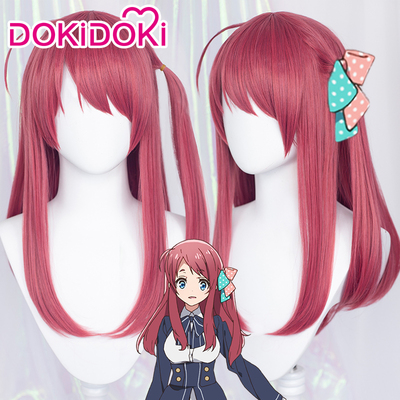 taobao agent Dokidoki spot Saga idol is the legendary cos source cosplay cosplay wig pink purple long straight hair