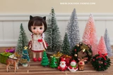 雪 Мини Рождественская елка снеговик｝ BJD Baby использует аксессуары для камеры, Blyth Small Tlate Ob11 Clay Girl Head