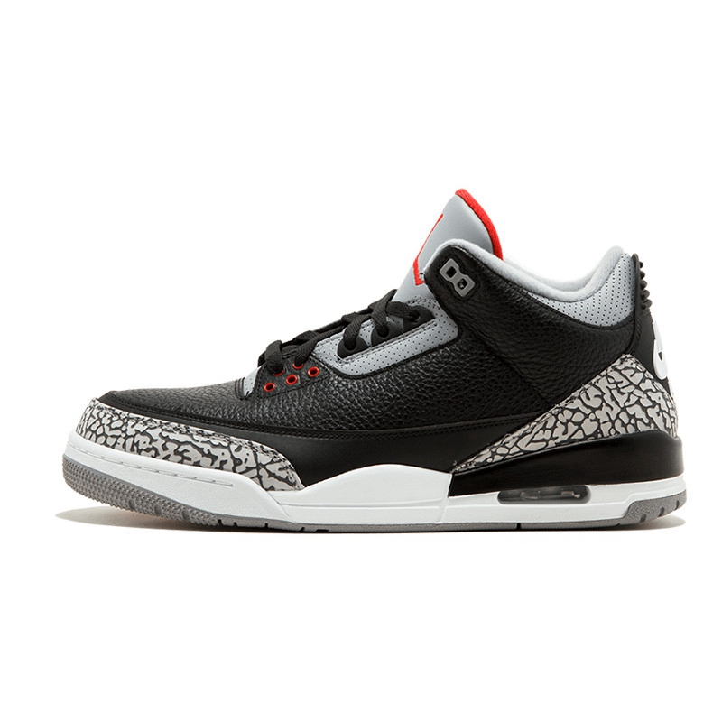 Aj3 Black CementRetrojordanik Basketball shoes AJ3 Hiroshi Fujiwara black and white cement North Carolina blue Flaming red chlorophyll Men's and women's shoes
