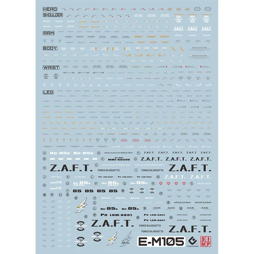 [Evo] Mg ZGMF-X56S/α GK (Endorphy/Pulse Gundam) Yujiao Park Edition. Флуоресцентные наклейки с водой