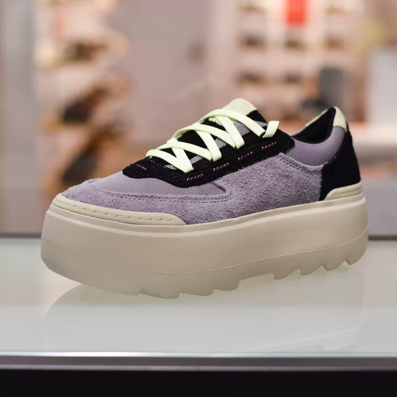 UGG New thick-soled classic women's comfortable thick-soled printed suede leather lace-up sports and casual shoes 1130788