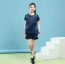 Li Ning quần áo cầu lông trẻ em phù hợp với nam và nữ sinh viên nhanh khô và thoáng khí thi đấu thể thao bóng bàn ngắn tay tùy chỉnh áo chống nắng mùa hè trẻ em Quần áo ngoài trời cho trẻ em
