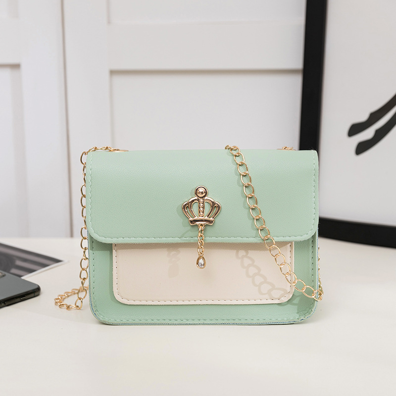 Light Greenins interlayer Small bag female summer new pattern The single shoulder bag Fashionable and versatile Foreign style ma'am chain Messenger Small square bag