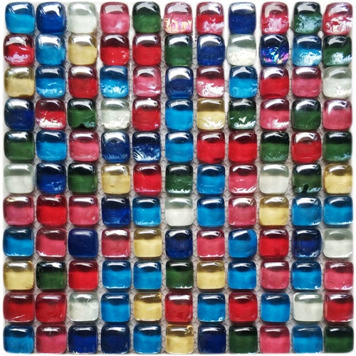 Современная и минималистичная синяя стеклянная мозаика на стену, хлеб