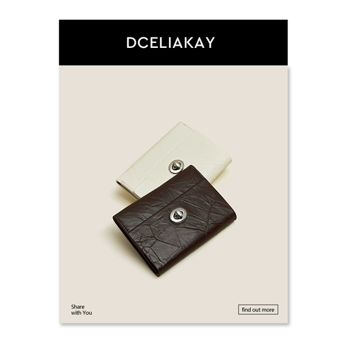 Оригинальный картхолдер, кожаный замок, изысканный вместительный и большой кошелек, помада, воловья кожа