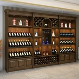 Твердое дерево настраиваемое красное винное шкаф Display Display Commercial Winery Winer Cellar European Retro Liquor Red Wine Scipe