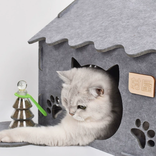 Легкий войлочный кошачий гнездо экологически чистый, долговечность, долговечный, тяжелый, четыре сезона универсальный зимний гнездо для ПЭТ -подушки может зуд