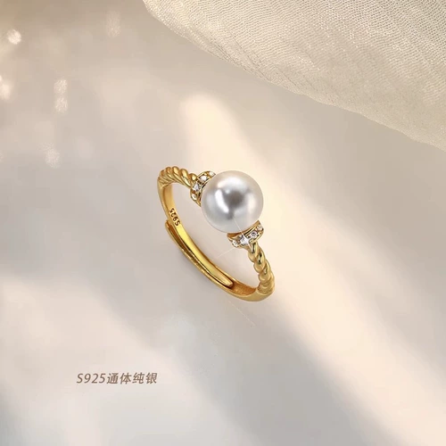 Ретро кольцо с косичкой, коллекция 2023, легкий роскошный стиль, в стиле Шанель