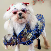 Pet Cheongsam Fashion Print Dog Tang-Suit Dog Puppy