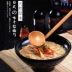 Bộ thìa gỗ Nhật Bản colander hai mảnh phù hợp với ramen muỗng cầm thẳng nồi lẩu thìa cào nhỏ hộ gia đình nhỏ bằng gỗ dụng cụ nhà bếp - Phòng bếp