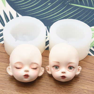 taobao agent Ultra -light clay face mold fondant silicone face mold, hand -run animation cartoon character 8 points bjd baby face