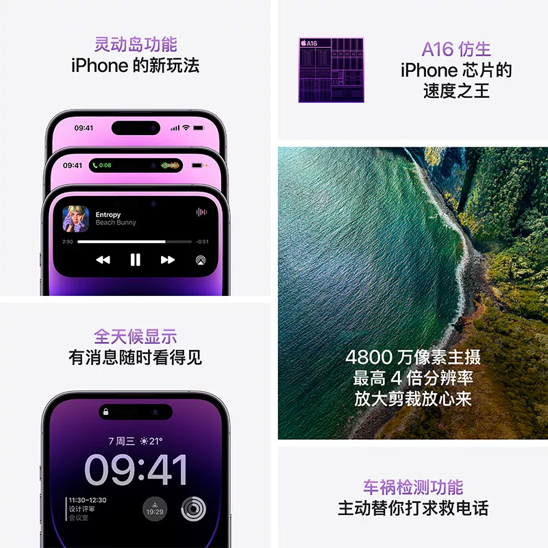 Аппле, iPhone 14, смартфон, 14 Pro Max, 5G, поддержка функций для всех сетевых стандартов связи
