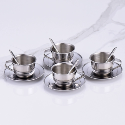 Детский чайный сервиз из нержавеющей стали, ударопрочный семейный фруктовый чай, чайник, дорожная портативная чайная чашка, защита от ожогов