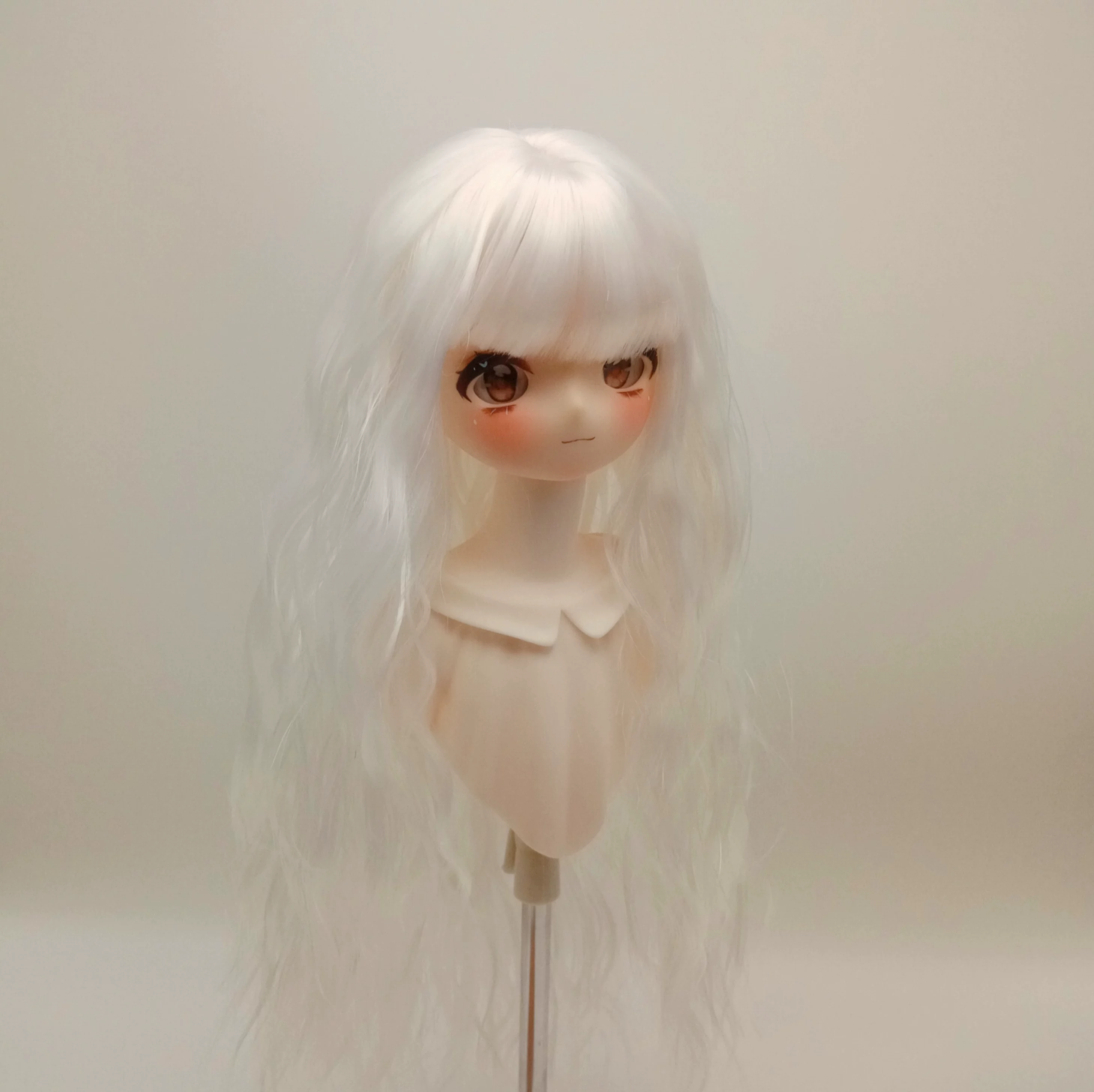 Wig, wavy doll, curly bangs, new collection