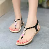 Летние плоские сандалии женские туфли дамы богемные сандалии